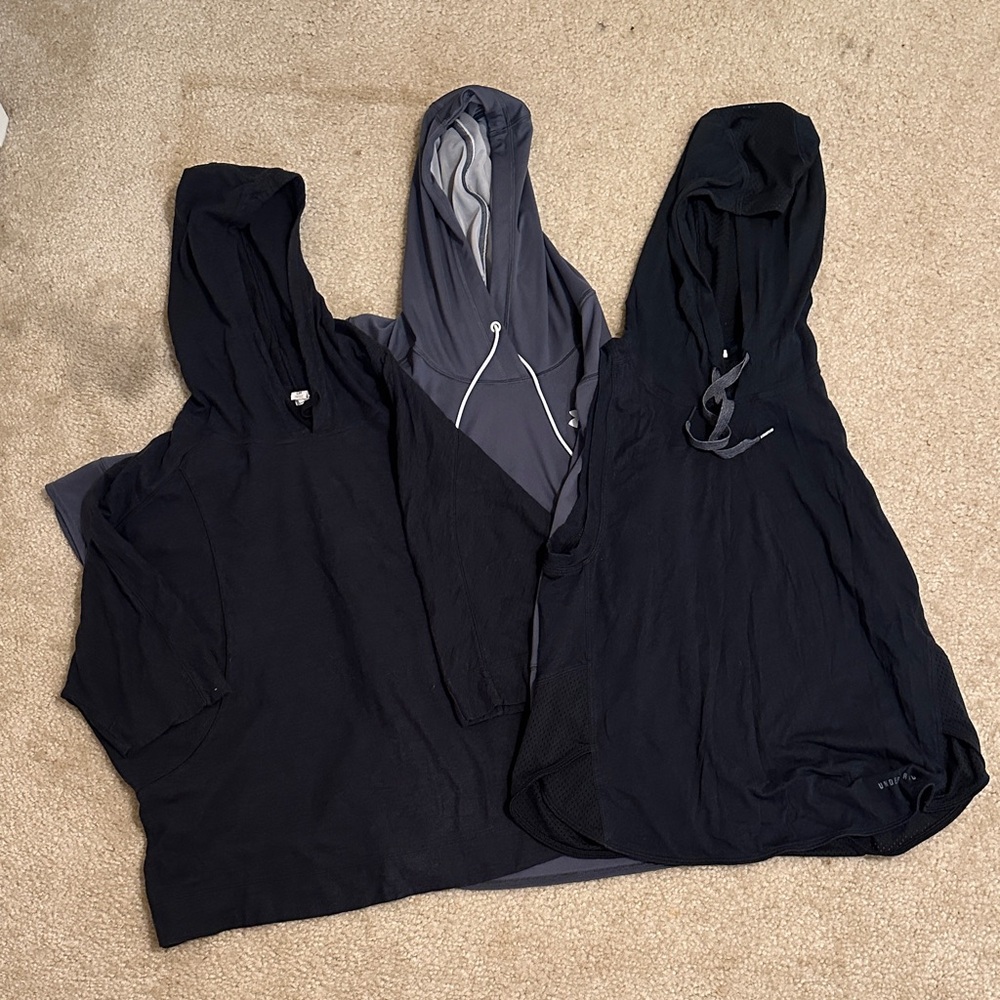 Under Armour Black and Gray Hoodie Trio